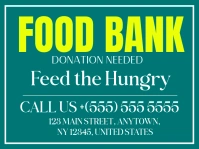 Food Bank Donation Need Yard Sign Gårdskilt template