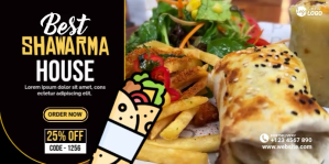 Food banner ad design template