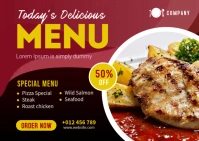 Food Banner Ad Cartolina template
