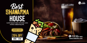 Food banner ad design template
