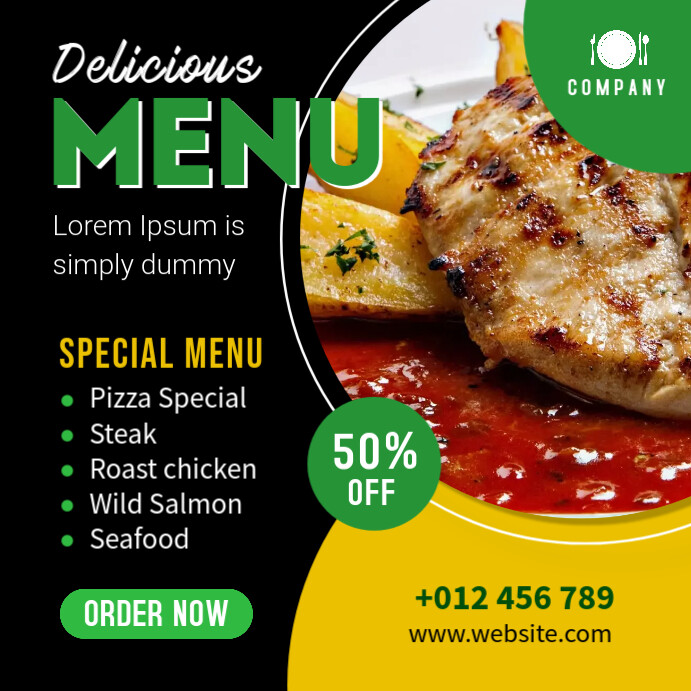 Food Banner Design Pos Instagram template