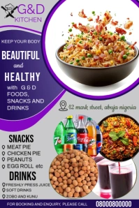 FOOD BUSSINES FLYER Pinterest Graphic template