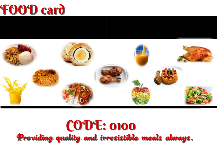 Food Card Assignment Food card Template | PosterMyWall