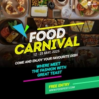 Food Carnival Social Post Publicação no Instagram template