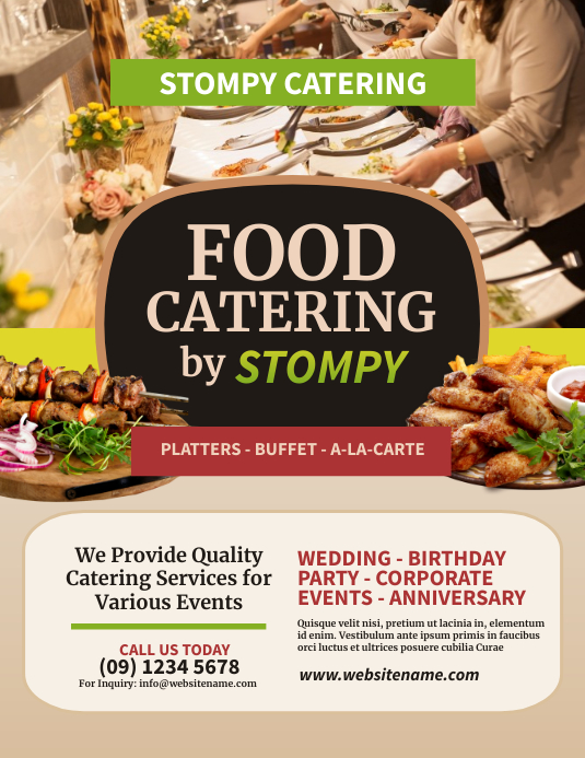 Food Catering Flyer Template PosterMyWall