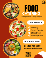 Food Catering Service Flyer Instagram Portrait template