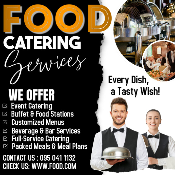 FOOD CATERING SERVICES Template | PosterMyWall