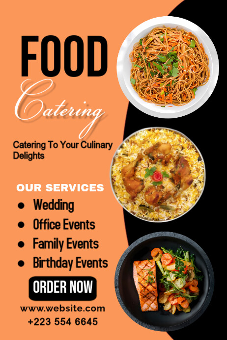 Copy of Food catering services poster design | PosterMyWall