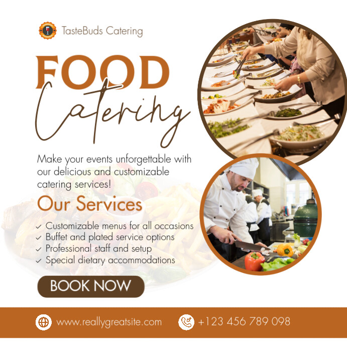 Food Catering Services Poster Template | PosterMyWall