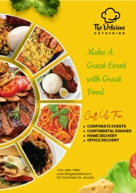 Food Cathering design template A4
