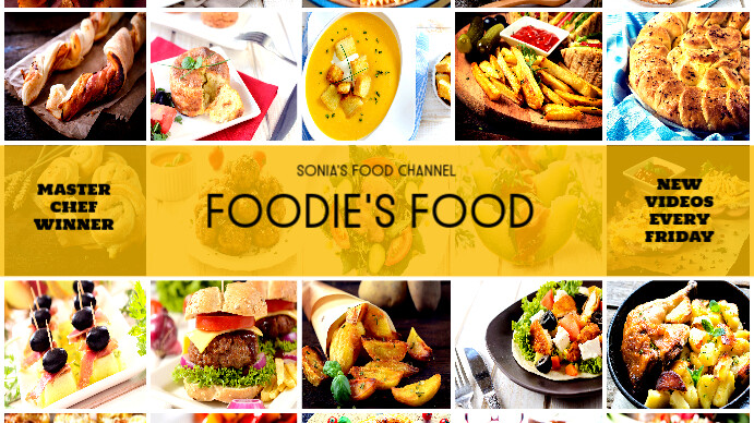 Food Channel Youtube Template Postermywall