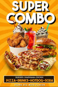 Food combo Poster template
