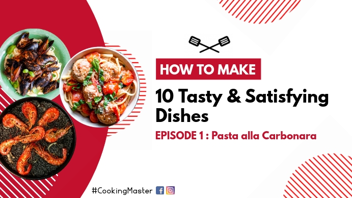 Food Cooking Lessons Youtube Online Recipes M Template Postermywall