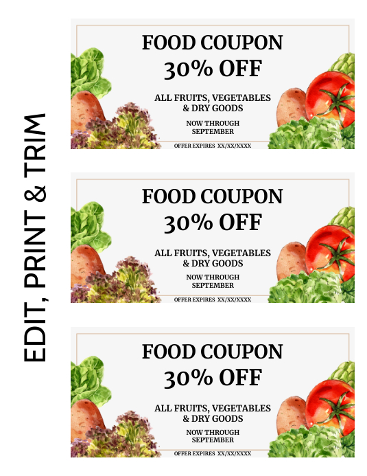FOOD COUPON Template | PosterMyWall
