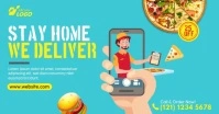 Food Delivery | Pizza Delivery Ad ภาพที่แชร์บน Facebook template