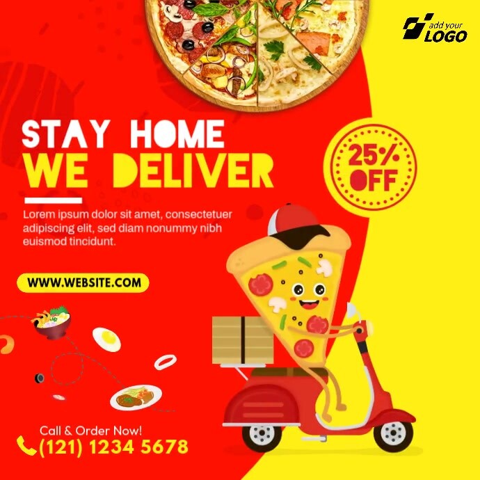 Weekend Delivery Ad Copy of Food Delivery | Pizza Delivery Ads | PosterMyWall