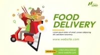 Food Delivery Ad Twitter Post template