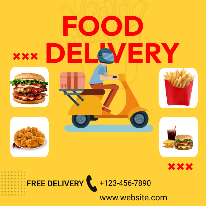 Food delivery Template | PosterMyWall