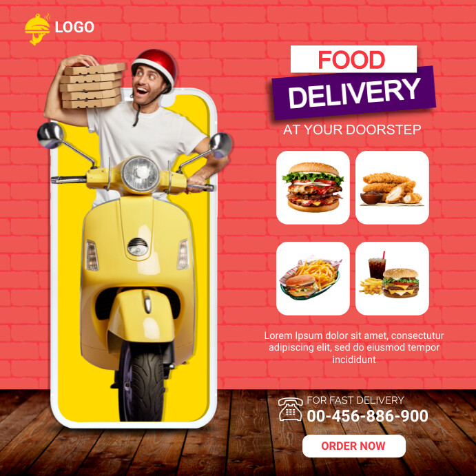 Copy of food delivery | PosterMyWall