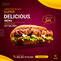 Food delivery poster Template | PosterMyWall