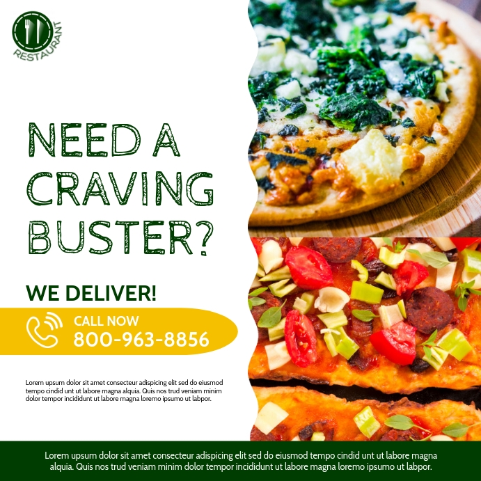 food delivery Instagram Post template