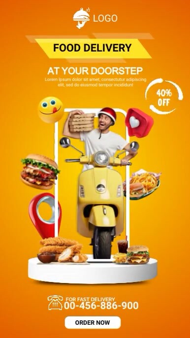 Copy of food delivery | PosterMyWall