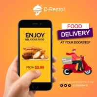 food delivery Post Instagram template
