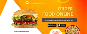 Laranja Food delivery Twitch Profile Banner Template
