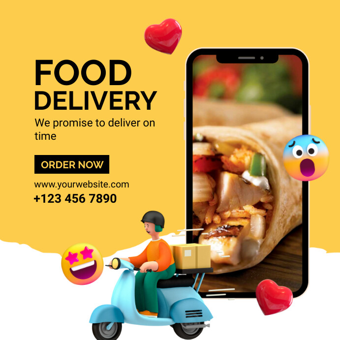 Copy of Food delivery | PosterMyWall