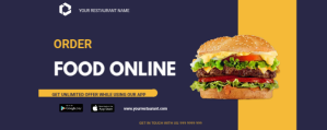 Roxo Food Delivery Twitch Profile Banner Template