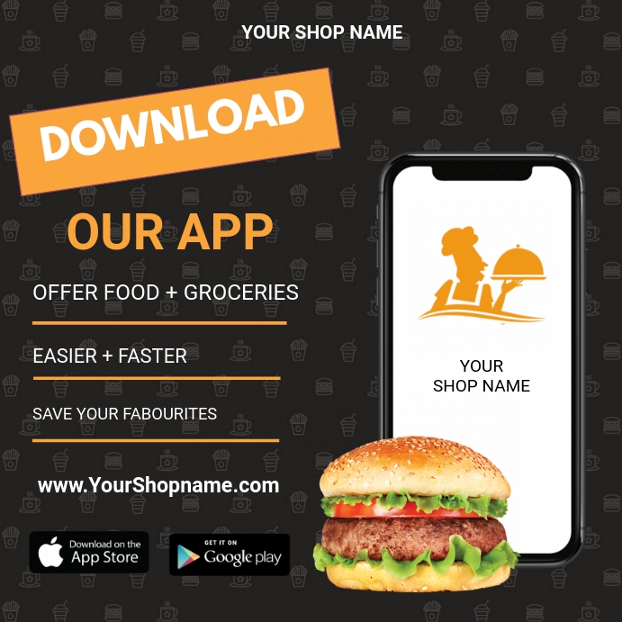 Food delivery Template | PosterMyWall