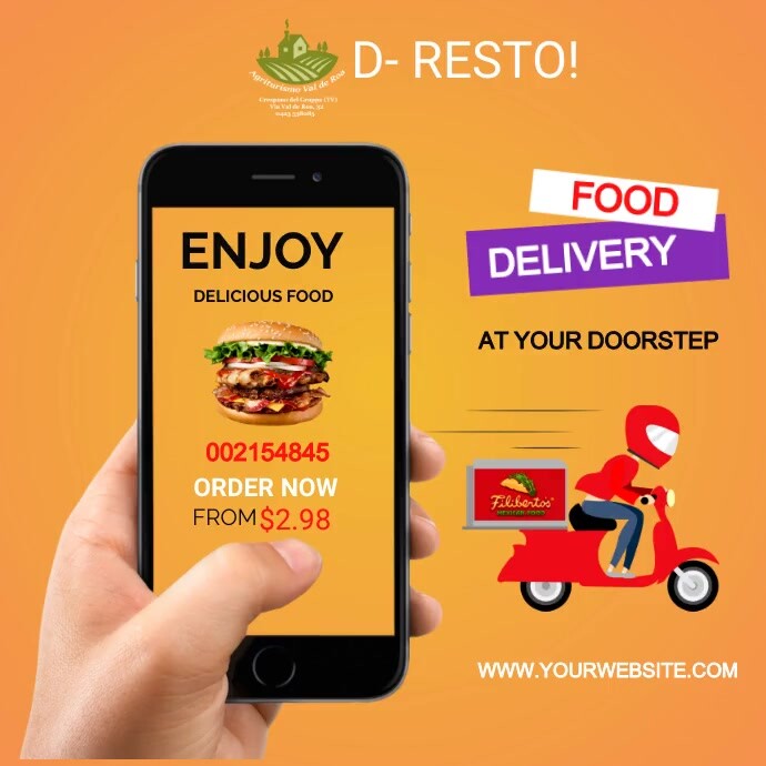 Food delivery poster Template | PosterMyWall
