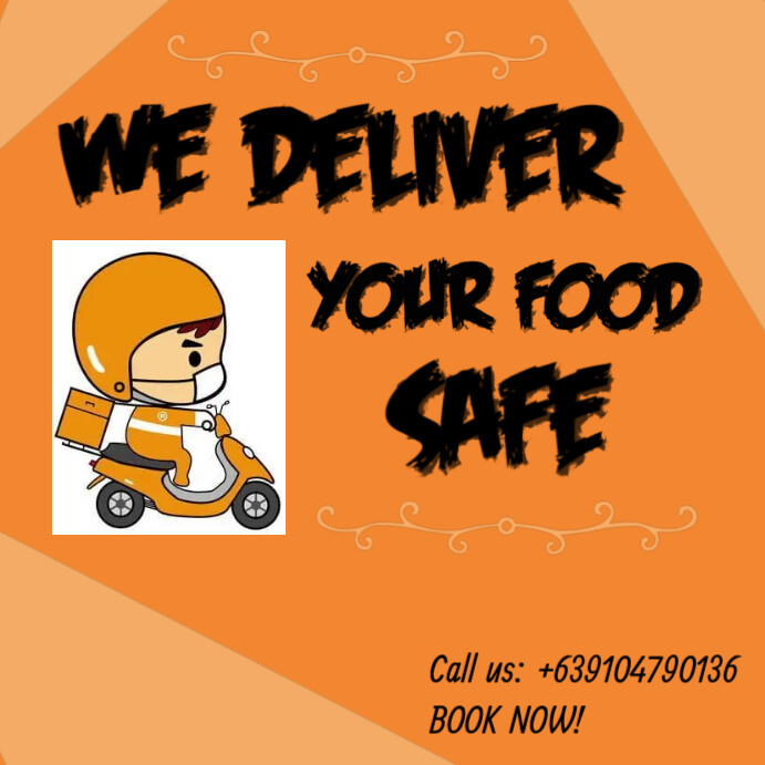 Food delivery poster template