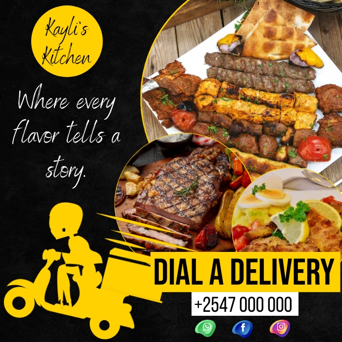 Food delivery poster Template | PosterMyWall