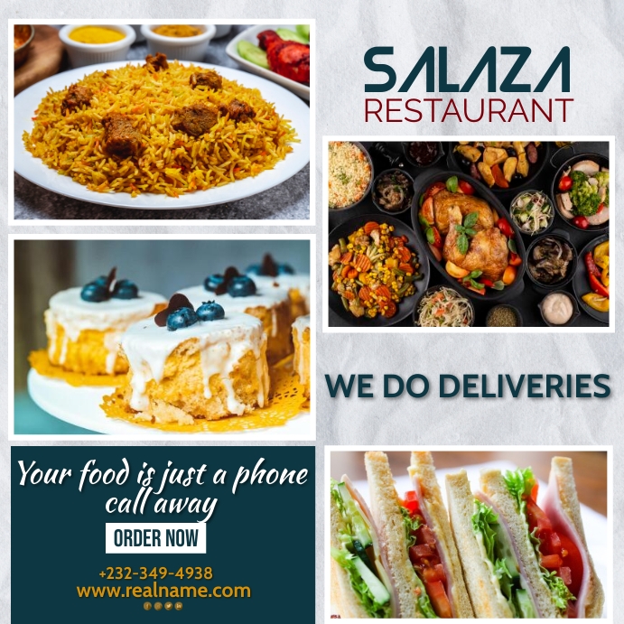 Food delivery poster Template | PosterMyWall