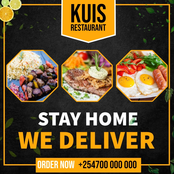 Food delivery poster Template | PosterMyWall