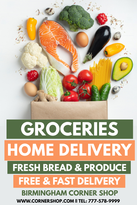 Food Delivery Poster Template | PosterMyWall