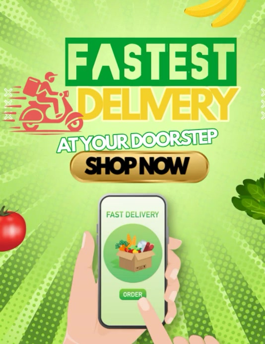 Plantilla de Food Delivery Promo Poster | PosterMyWall