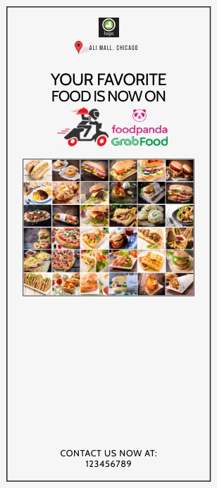 Food Rack Card food delivery rack card Template | PosterMyWall