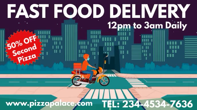 Food Delivery Restaurant Video Ad Template | PosterMyWall