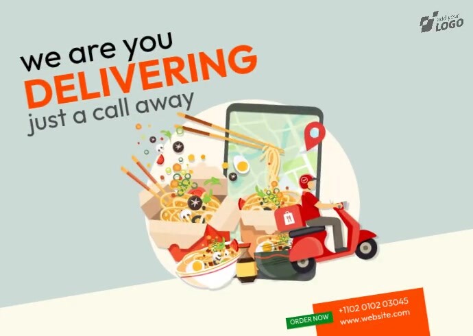 Delivery Driver Advert Examples Food Delivery Service Ad Template | PosterMyWall