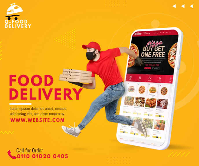 Delivery Driver Advert Examples Food Delivery Service Ad Template | PosterMyWall