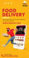 Food Delivery Service Roll-Up Banner template