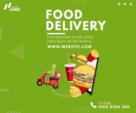 Food Delivery Services Large Rectangle template