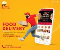 Food Delivery Services Medium Rectangle template