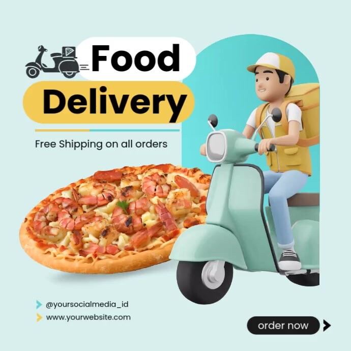 food delivery template | PosterMyWall