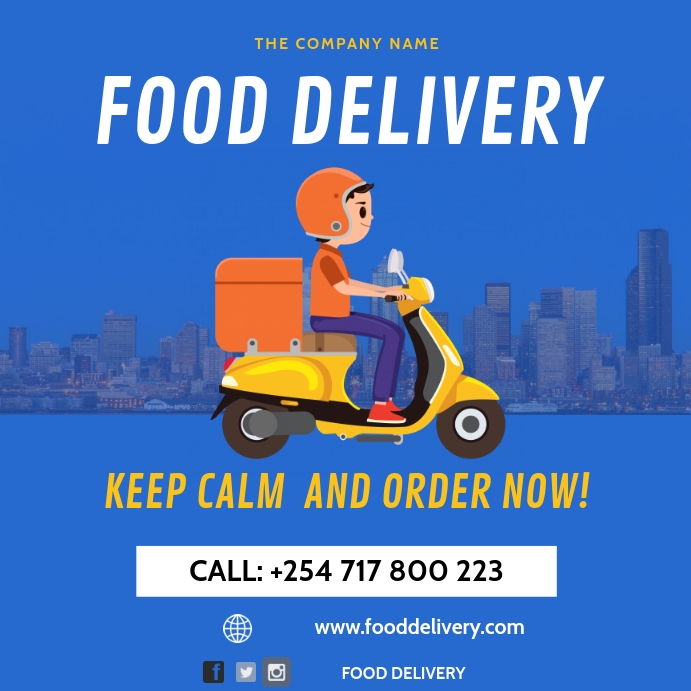 FOOD DELIVERY TEMPLATE | PosterMyWall