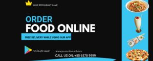 Noir Food Delivery Template Twitch Profile Banner