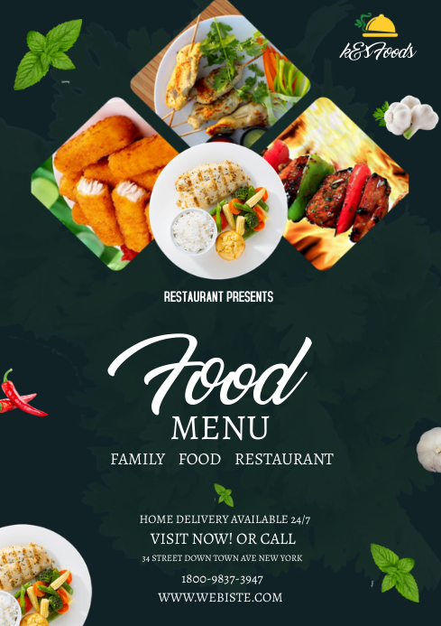 FOOD Template | PosterMyWall