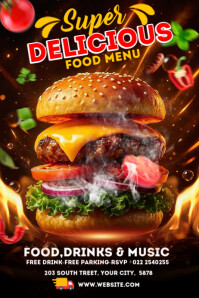 food Póster template